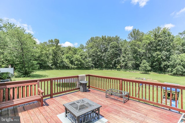 4253 Rolling Hills Dr, Culpeper, VA 22701 - wooden deck featuring a yard