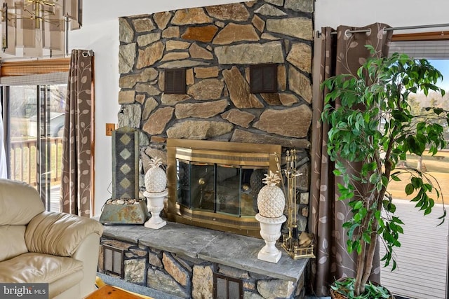 41 Carr Cir, Mineral, VA 23117 - detailed view of a stone fireplace