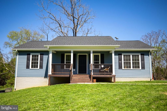 2905 Twymans Mill Rd, Madison, VA 22727 - view of front of home featuring a front yard, covered porch, and roof with shingles