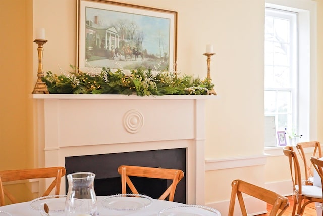 111 Main St S, Bridgewater, VA 22812 - dining area with a fireplace