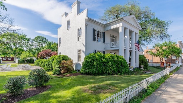 111 Main St S, Bridgewater, VA 22812 - view of property exterior with a lawn and stucco siding