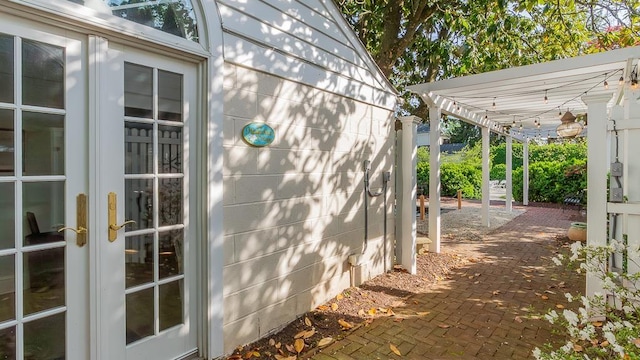 111 Main St S, Bridgewater, VA 22812 - view of property exterior with french doors and a patio