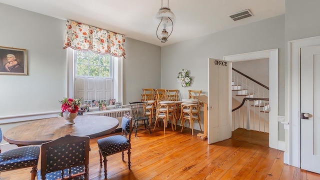 111 Main St S, Bridgewater, VA 22812 - dining area with light wood finished floors and stairway