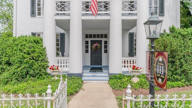 111 Main St S, Bridgewater, VA 22812 - entrance to property with brick siding and a porch