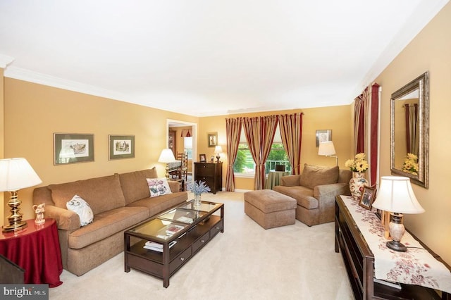 10415 Shaw Dr, Spotsylvania, VA 22553 - living area featuring carpet and ornamental molding