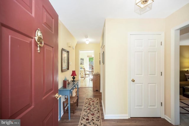 10415 Shaw Dr, Spotsylvania, VA 22553 - entryway with dark wood-style floors
