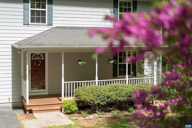 11 Holly Cir, Palmyra, VA 22963 - doorway to property with covered porch and roof with shingles