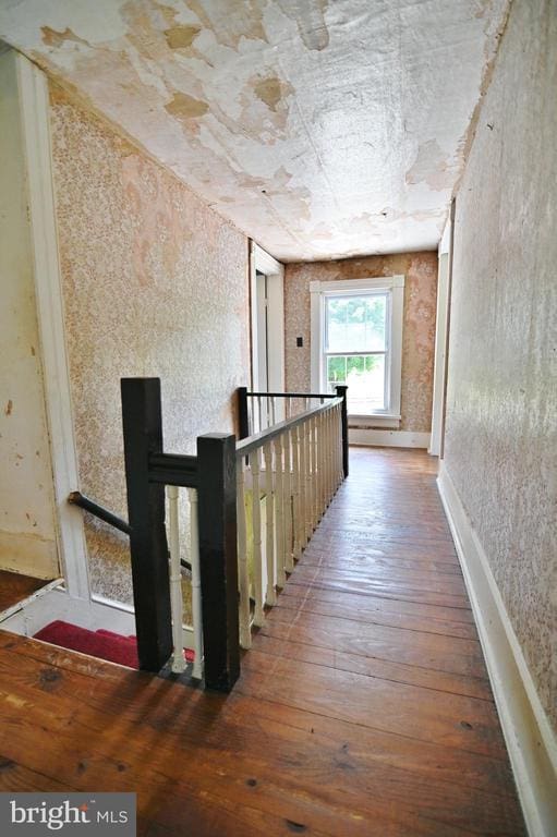 3150 Ida Rd, Luray, VA 22835 - hallway with an upstairs landing and hardwood / wood-style floors