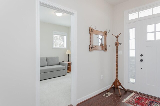 entryway featuring hardwood / wood-style floors