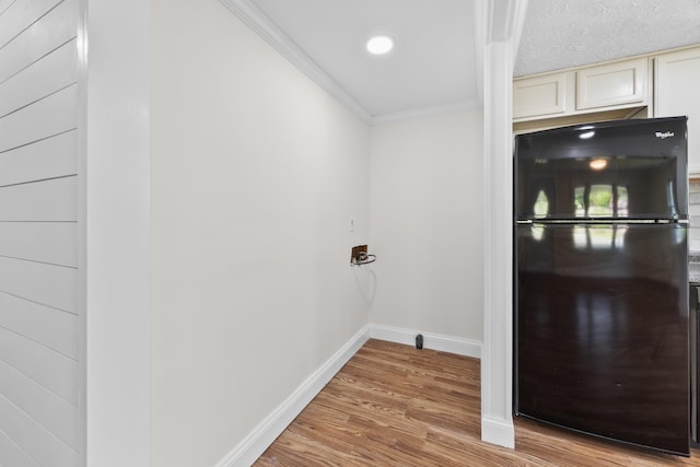 3416 Point Rd E, Elkton, VA 22827 - washroom with light wood finished floors, ornamental molding, and recessed lighting