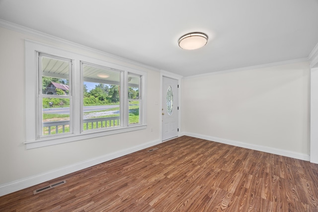 3416 Point Rd E, Elkton, VA 22827 - empty room featuring crown molding and wood finished floors