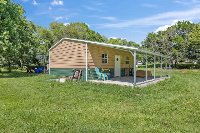 3416 Point Rd E, Elkton, VA 22827 - rear view of house featuring a lawn and a patio