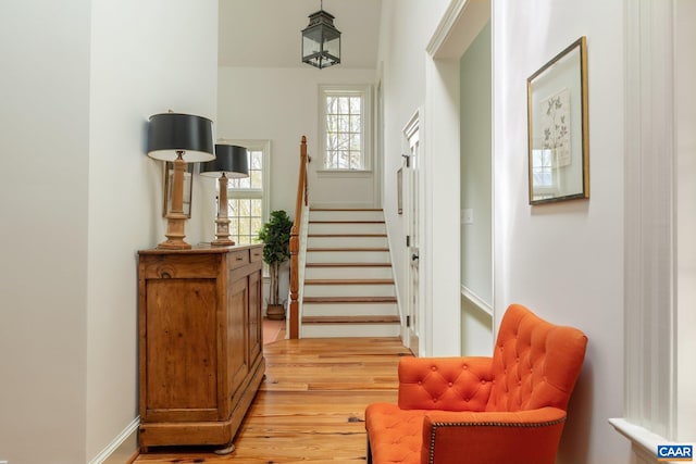 353 Bloomfield Rd, Charlottesville, VA 22901 - stairway with wood finished floors and baseboards