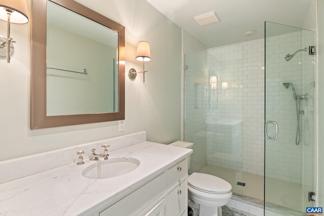 353 Bloomfield Rd, Charlottesville, VA 22901 - bathroom featuring a shower stall, toilet, and vanity