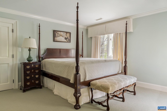 353 Bloomfield Rd, Charlottesville, VA 22901 - bedroom featuring ornamental molding, carpet floors, and baseboards