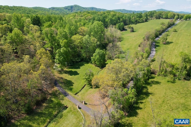 353 Bloomfield Rd, Charlottesville, VA 22901 - aerial view of property's location featuring a heavily wooded area and mountains