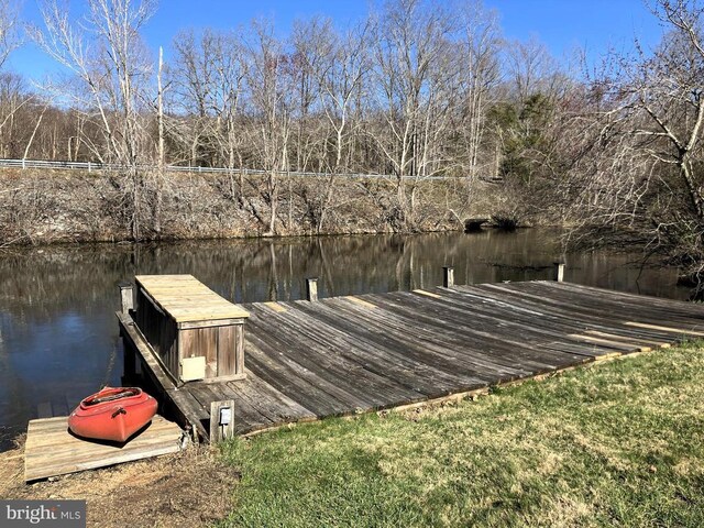 6905 Lakes Edge Way, Mineral, VA 23117 - dock featuring a water view