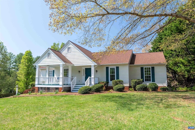 3340 Meadowfield Ln, Charlottesville, VA 22911 - view of front of property with covered porch and a front lawn