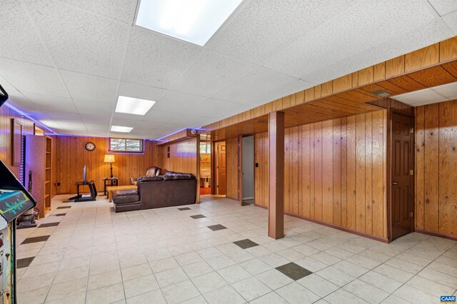 3340 Meadowfield Ln, Charlottesville, VA 22911 - living room featuring wooden walls and baseboards