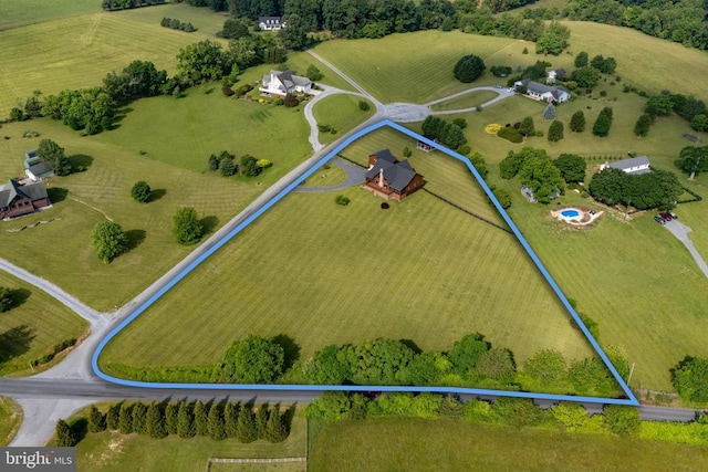 120 Wildflower Ln, Luray, VA 22835 - aerial view of sparsely populated area with property boundaries highlighted and abundant farmland