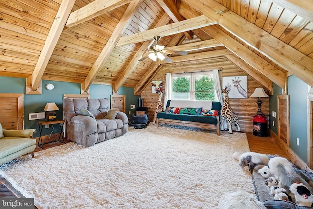 120 Wildflower Ln, Luray, VA 22835 - living room featuring wood finished floors and wooden ceiling