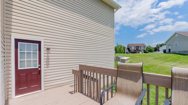 1411 Shenstone Dr, Harrisonburg, VA 22802 - wooden terrace with a yard