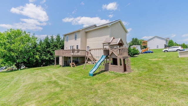 1411 Shenstone Dr, Harrisonburg, VA 22802 - rear view of house featuring a playground and a lawn