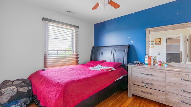 1411 Shenstone Dr, Harrisonburg, VA 22802 - bedroom with wood finished floors and a ceiling fan