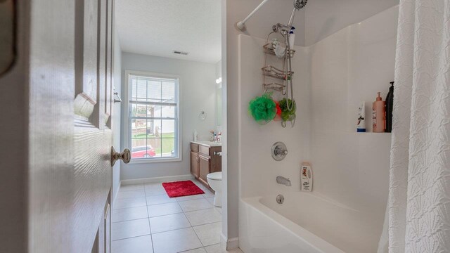 1411 Shenstone Dr, Harrisonburg, VA 22802 - bathroom featuring vanity, tile patterned flooring, and shower / bath combo