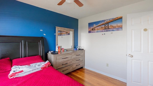 1411 Shenstone Dr, Harrisonburg, VA 22802 - bedroom featuring wood finished floors and ceiling fan