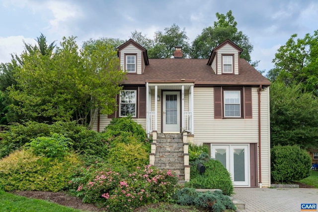 1014 Saint Charles Ave, Charlottesville, VA 22901 - cape cod house featuring a chimney and roof with shingles