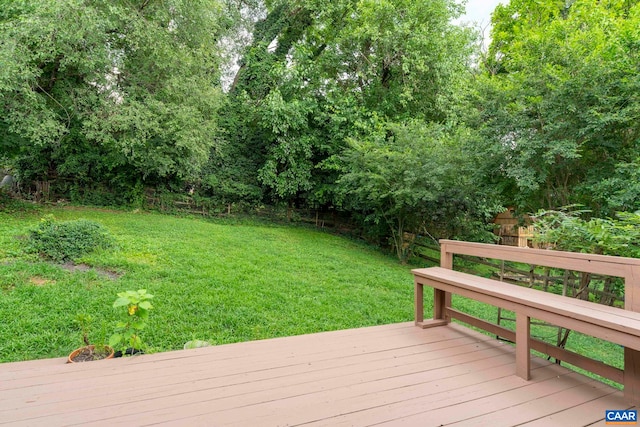 1014 Saint Charles Ave, Charlottesville, VA 22901 - wooden terrace with a yard