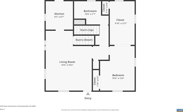 1014 Saint Charles Ave, Charlottesville, VA 22901 - view of property floor plan