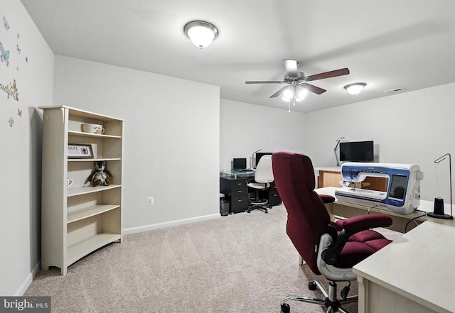 11708 Robin Woods Cir, Spotsylvania, VA 22551 - office space with ceiling fan and carpet