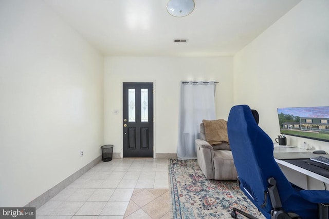 12203 Abner Ct, Fredericksburg, VA 22407 - home office with light tile patterned floors and baseboards