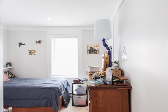 bedroom featuring recessed lighting