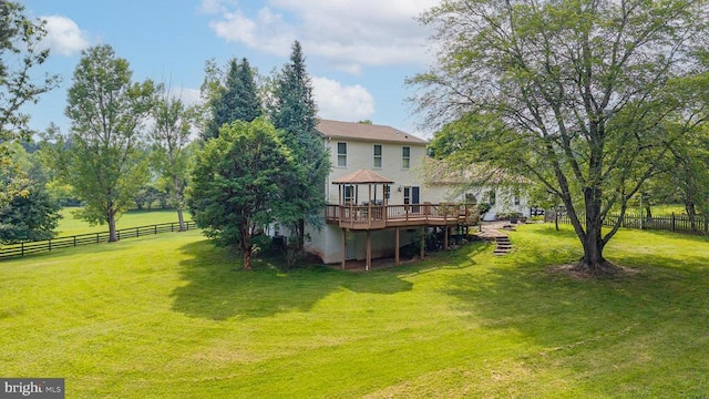  - view of yard with a deck
