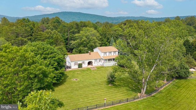  - view from above of property featuring a heavily wooded area