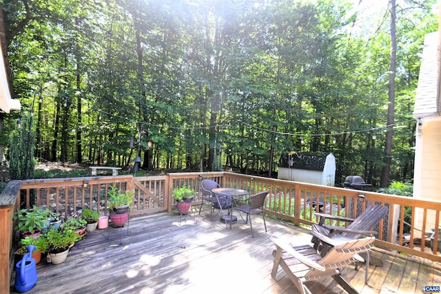2090 Tavernor Ln, Charlottesville, VA 22911 - deck featuring a shed and outdoor dining area