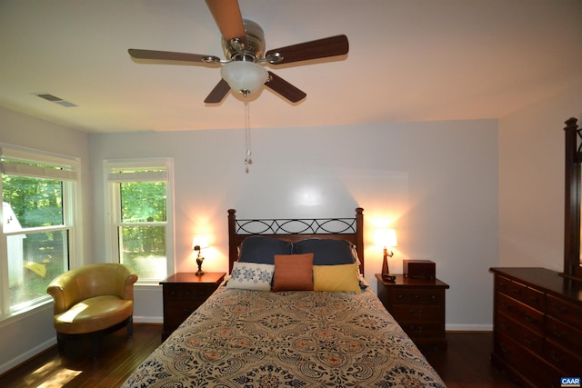 2090 Tavernor Ln, Charlottesville, VA 22911 - bedroom featuring dark wood finished floors and ceiling fan
