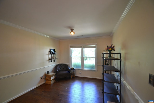 2090 Tavernor Ln, Charlottesville, VA 22911 - living area with hardwood / wood-style floors and crown molding