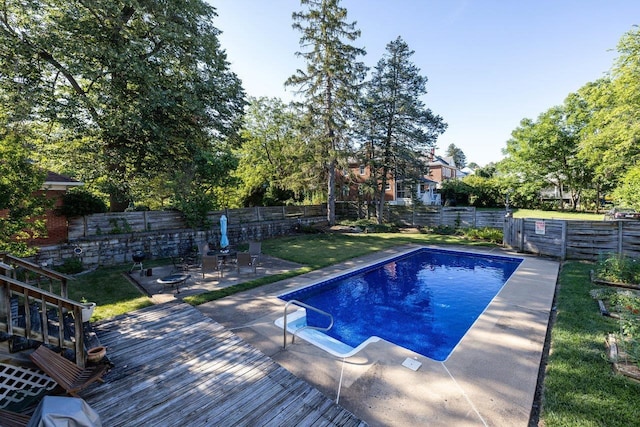 289 Newman Ave, Harrisonburg, VA 22801 - view of swimming pool with a patio and a wooden deck