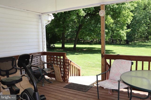  - wooden terrace with a lawn