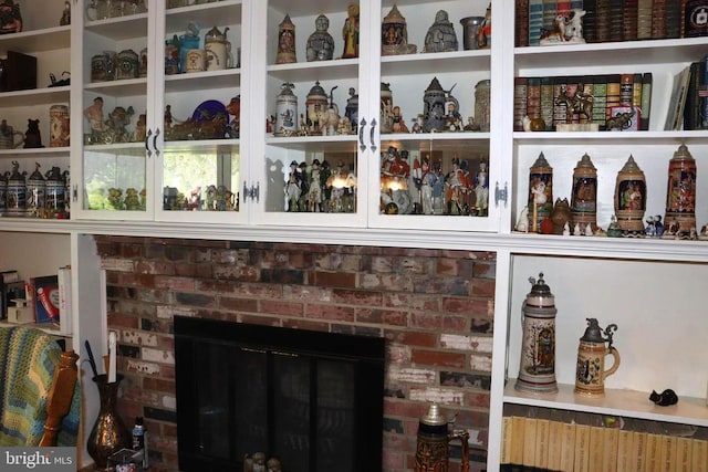  - detailed view of a fireplace