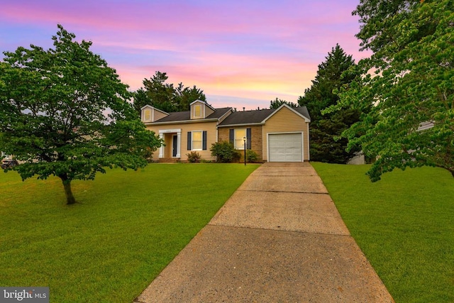 10807 Bent Tree Dr, Fredericksburg, VA 22407 - view of front of property with an attached garage, a front lawn, and concrete driveway