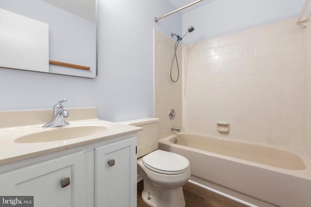 10807 Bent Tree Dr, Fredericksburg, VA 22407 - full bathroom with toilet, vanity, and washtub / shower combination