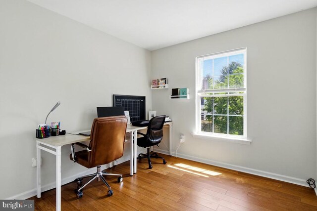 7688 Wankoma Dr, Remington, VA 22734 - office area with baseboards and wood finished floors