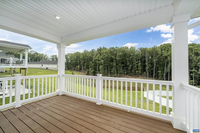 107 Archer Dr, Palmyra, VA 22963 - wooden deck with a lawn