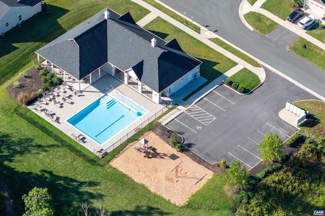 107 Archer Dr, Palmyra, VA 22963 - view from above of property with a pool