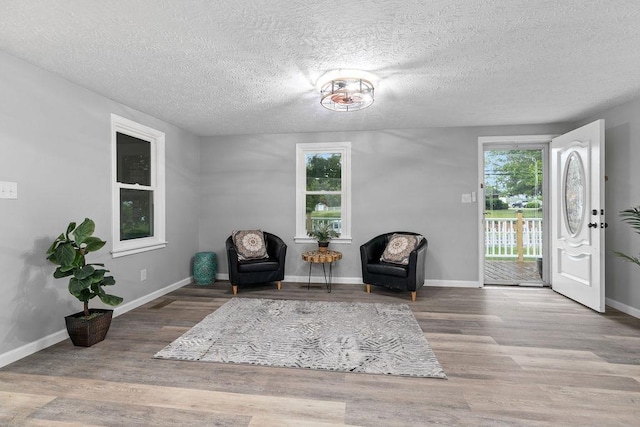 14372 E Side Hwy S, Grottoes, VA 24401 - sitting room featuring wood finished floors, baseboards, and a textured ceiling